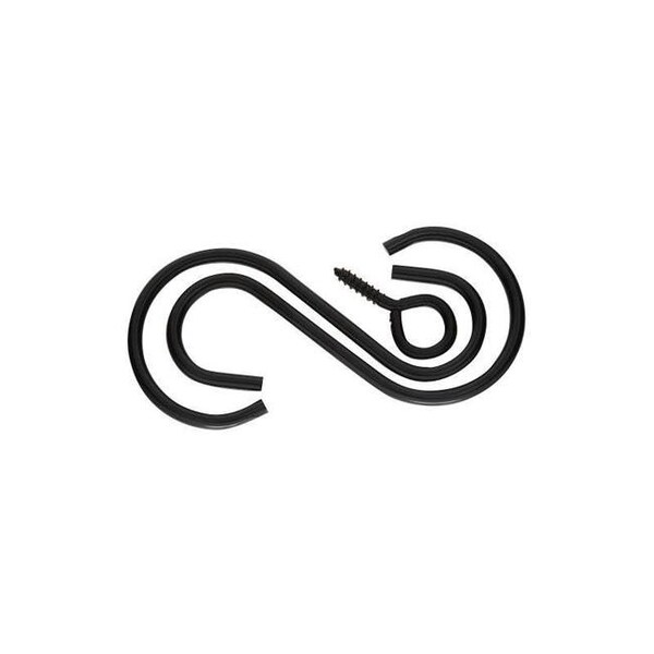 Homepage 3.5 in. Wire Extension Hook Plant Hardware Accessories N275-149; Black HO666992 - main